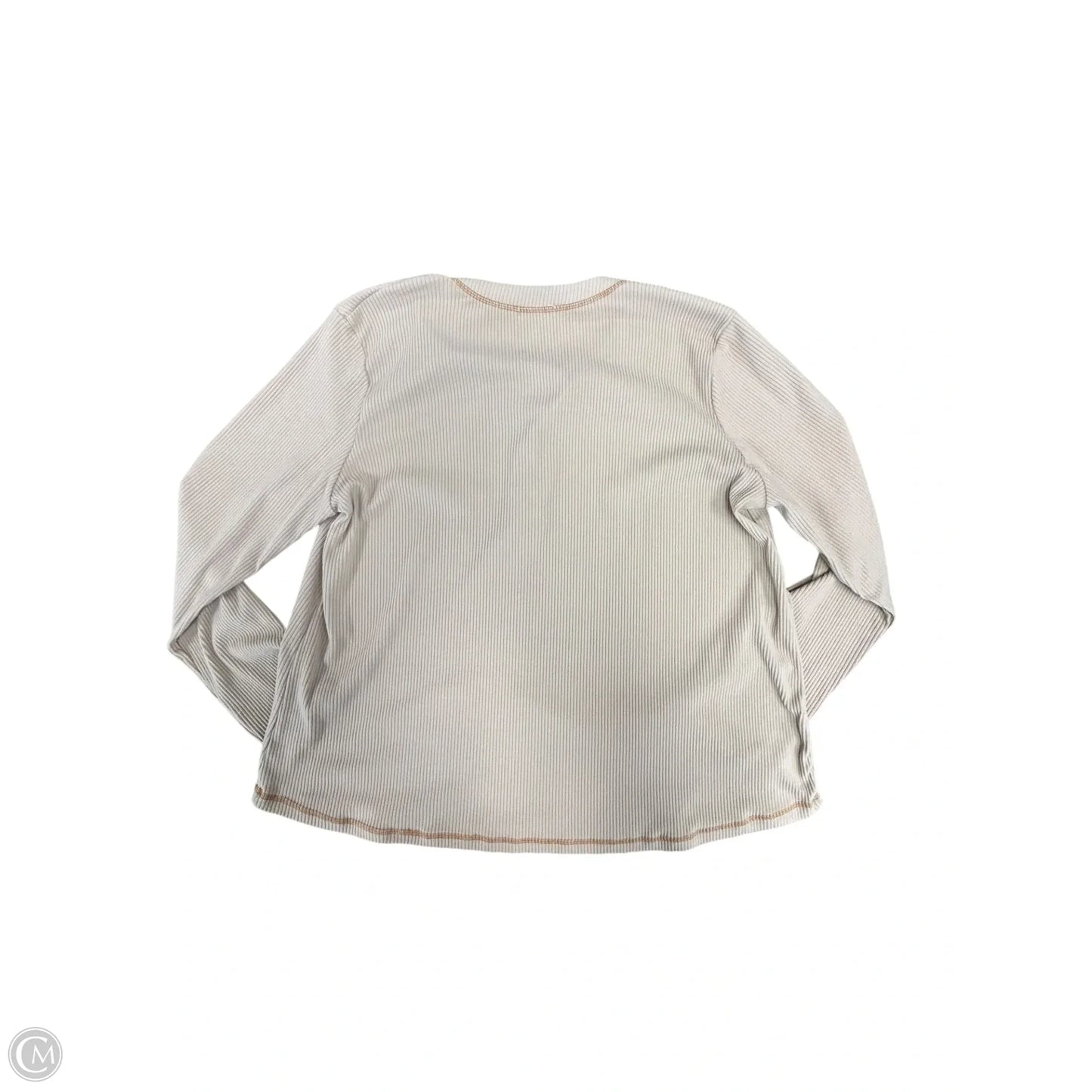 Top Long Sleeve By White Birch In Tan, Size: 2x
