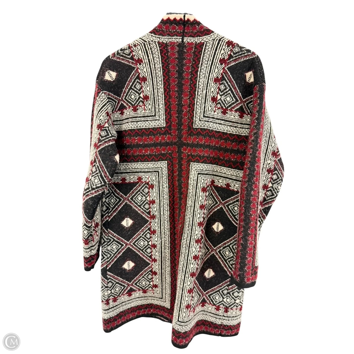 Sweater Cardigan By Clothes Mentor In Brown & Red, Size: S