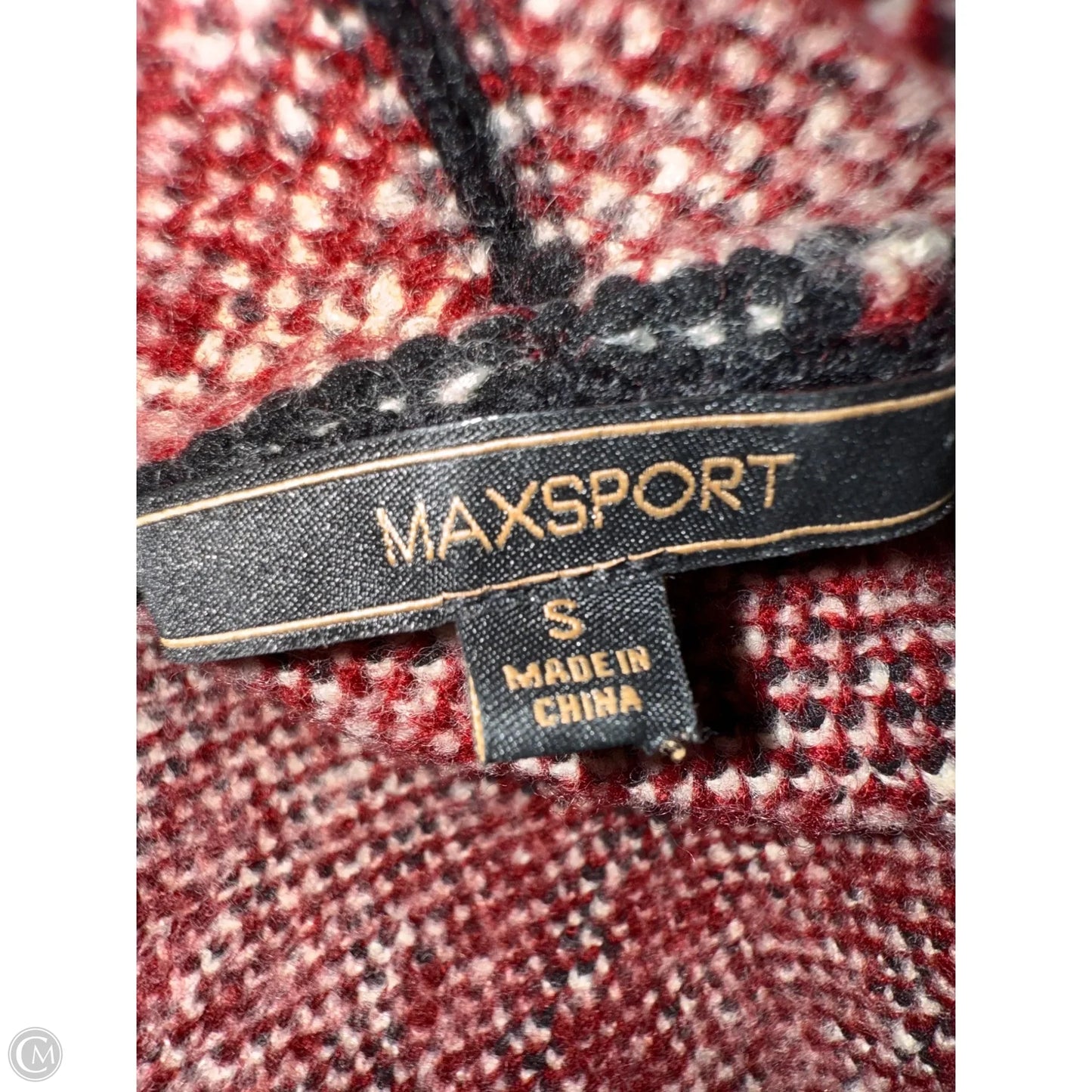 Sweater Cardigan By Clothes Mentor In Brown & Red, Size: S