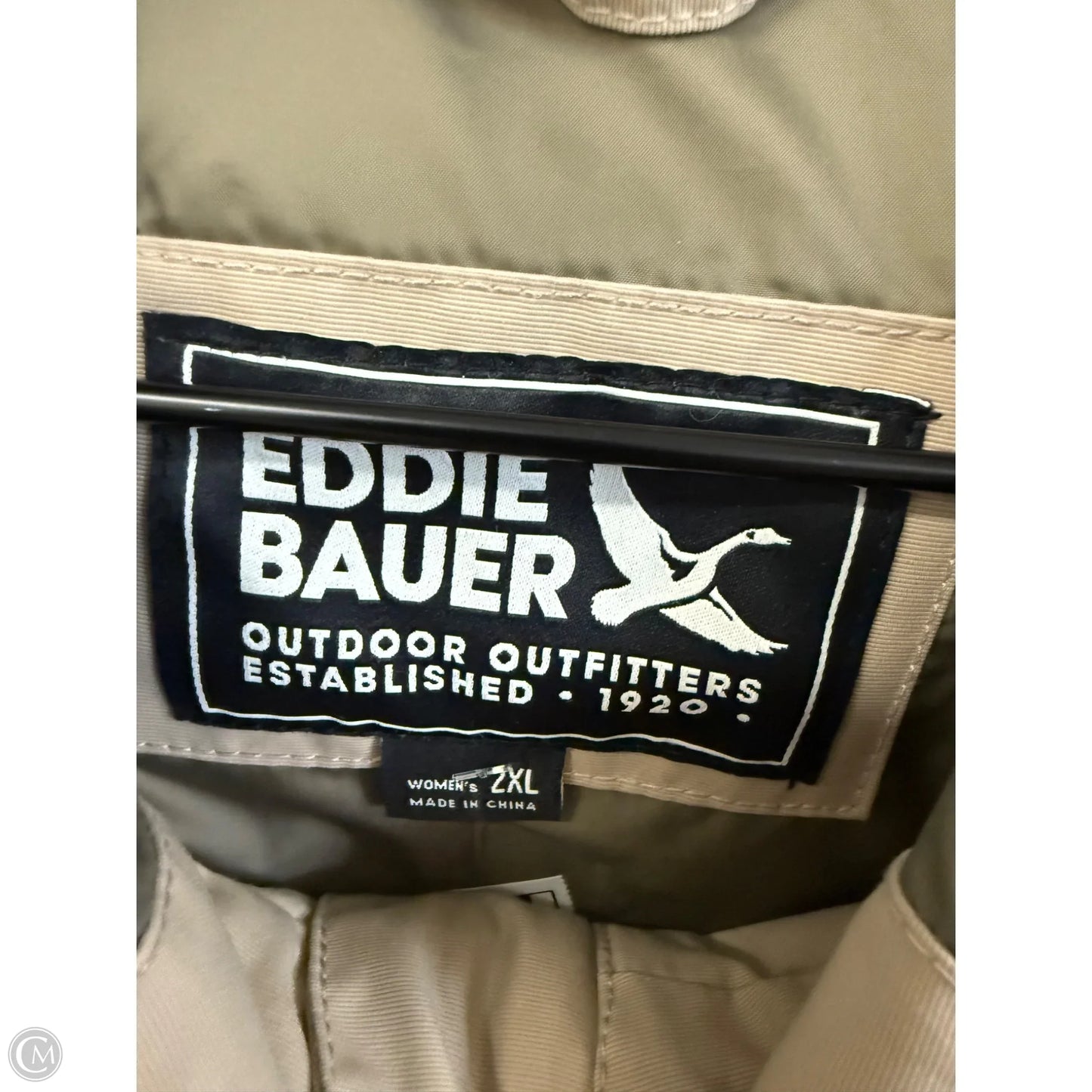 Coat Raincoat By Eddie Bauer In Tan, Size: 2x