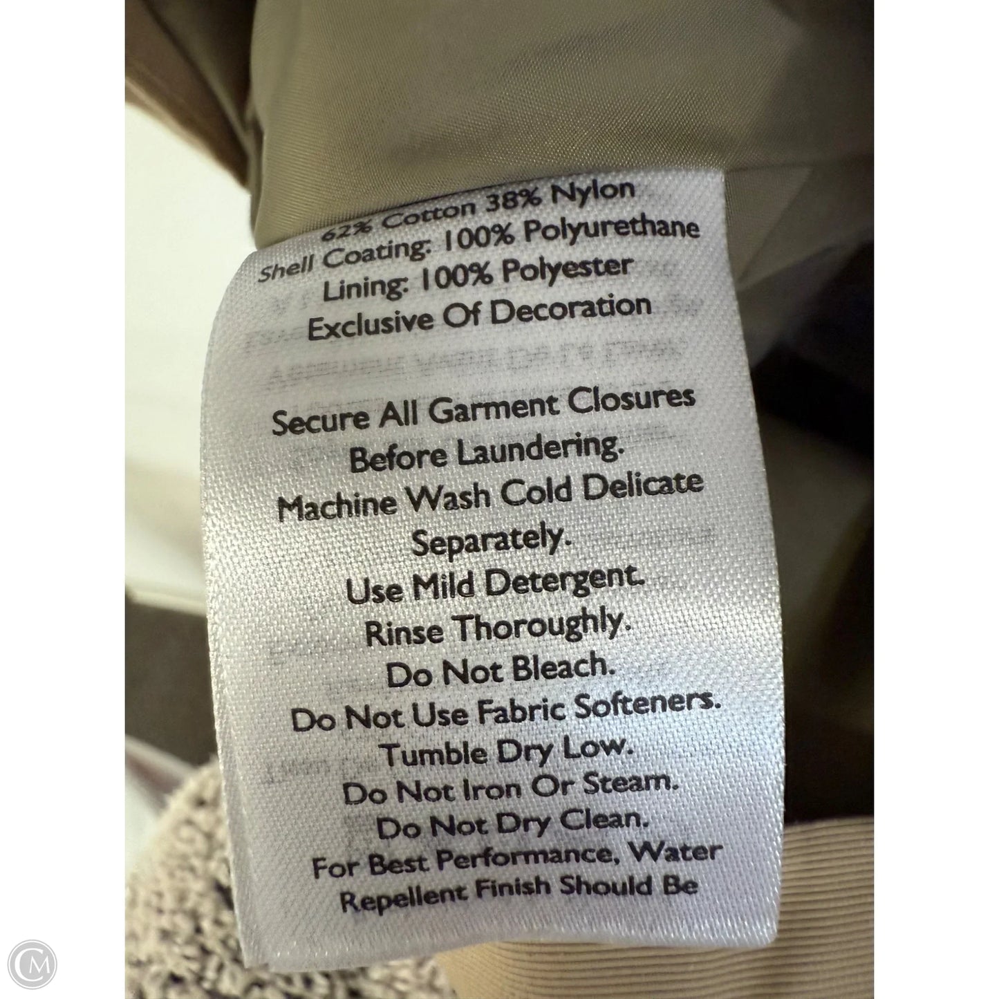 Coat Raincoat By Eddie Bauer In Tan, Size: 2x