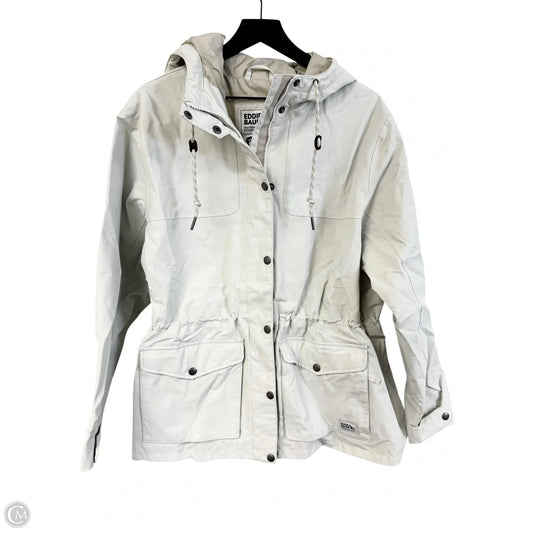 Coat Raincoat By Eddie Bauer In Cream, Size: 2x