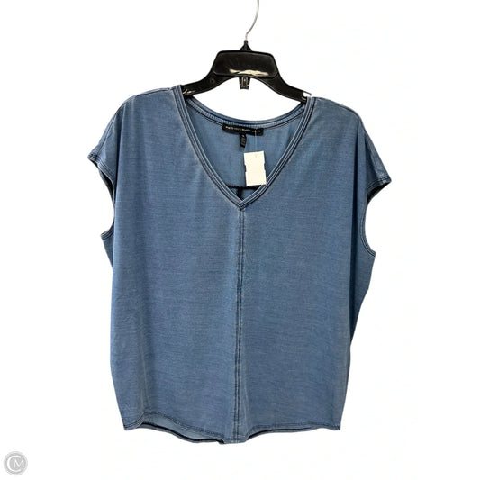 Top Short Sleeve Basic By White House Black Market In Blue, Size: M