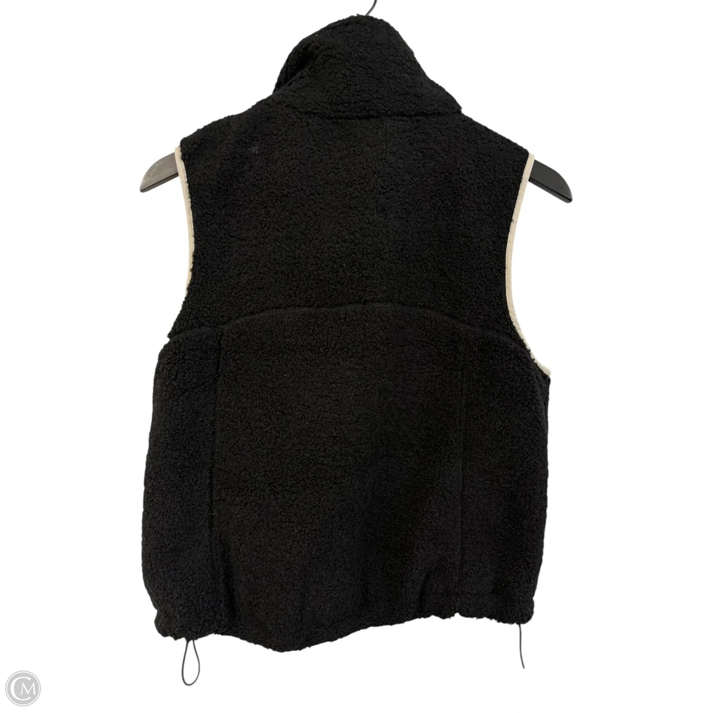 Vest Faux Fur & Sherpa By Love Tree In Black & Cream, Size: S