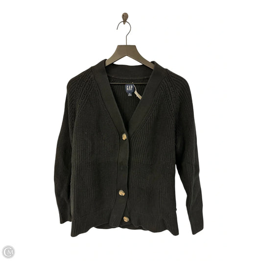 Sweater Cardigan By Gap In Black, Size: Xl