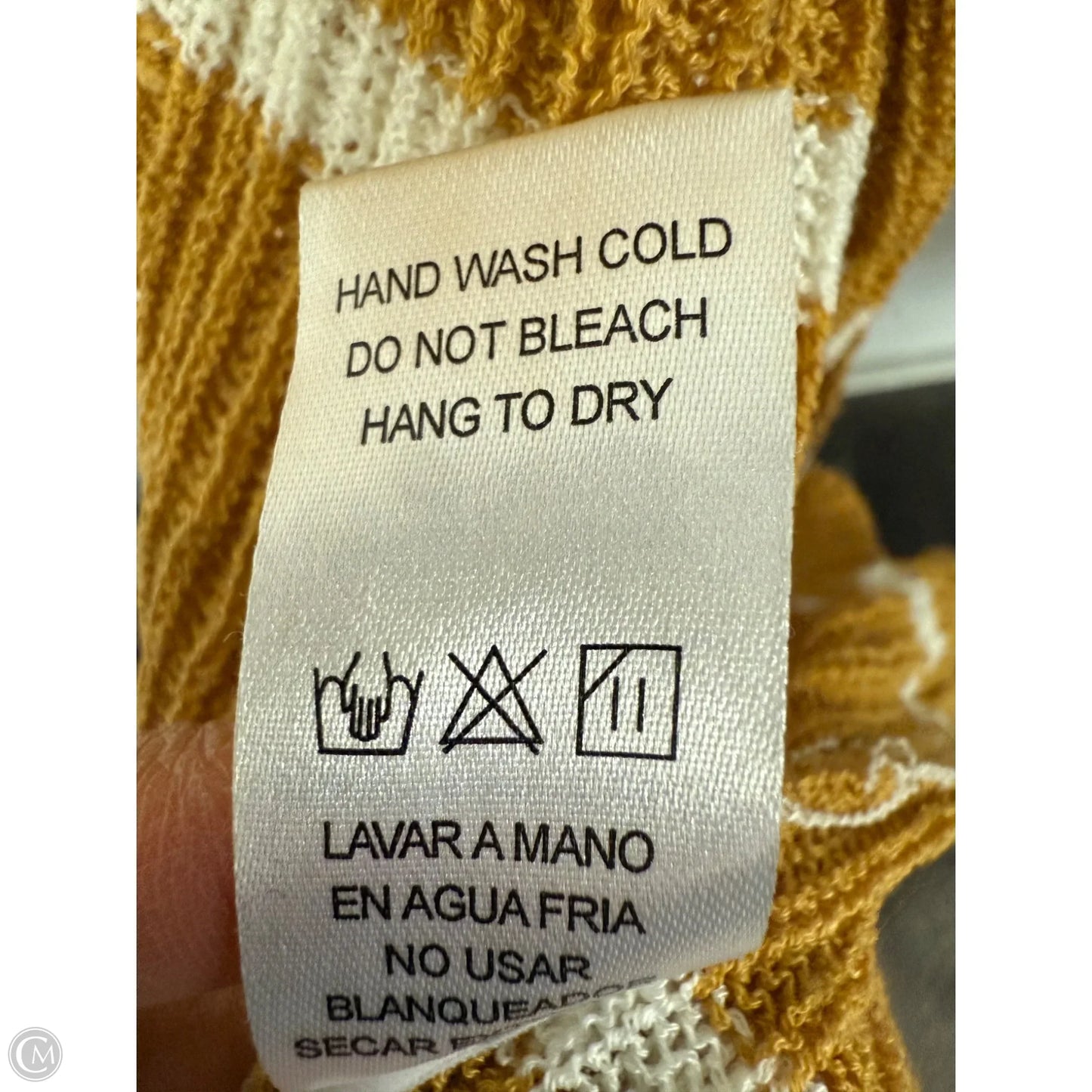 Cardigan By Doe & Rae In White & Yellow, Size: M