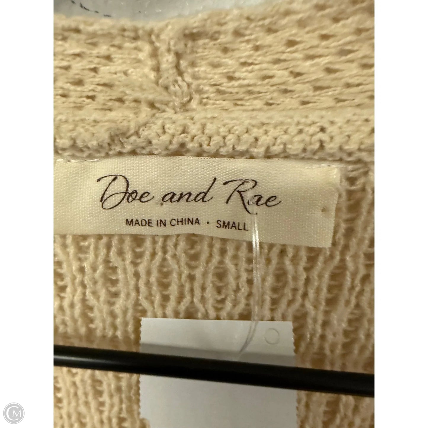 Sweater Cardigan By Doe & Rae In Brown & Grey, Size: S