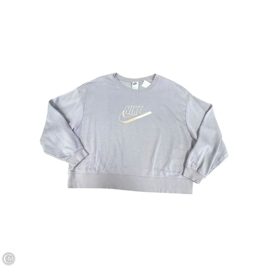 Sweatshirt Crewneck By Nike Apparel In Purple, Size: 2x