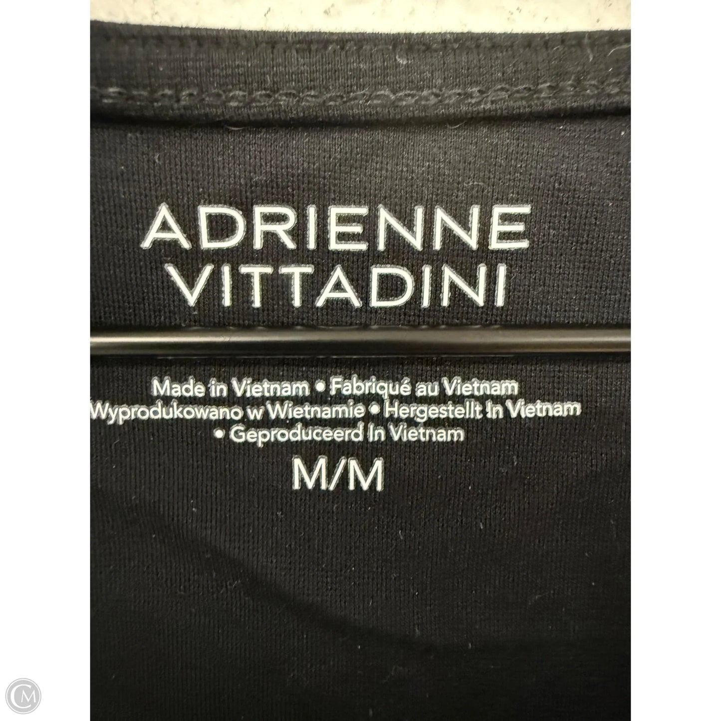 Top Short Sleeve Basic By Adrianna Papell In Black, Size: M