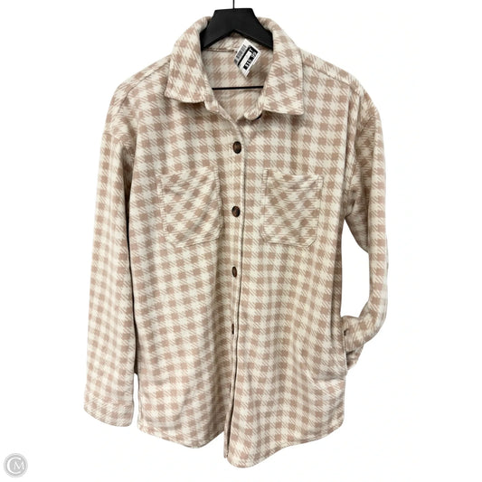 Jacket Shirt By Maurices In Tan, Size: M