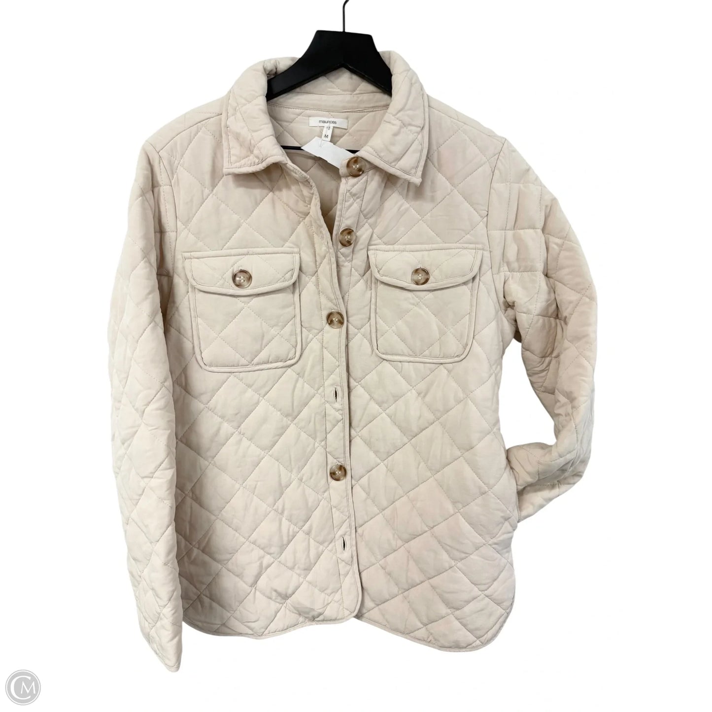 Jacket Puffer & Quilted By Maurices In Cream, Size: M