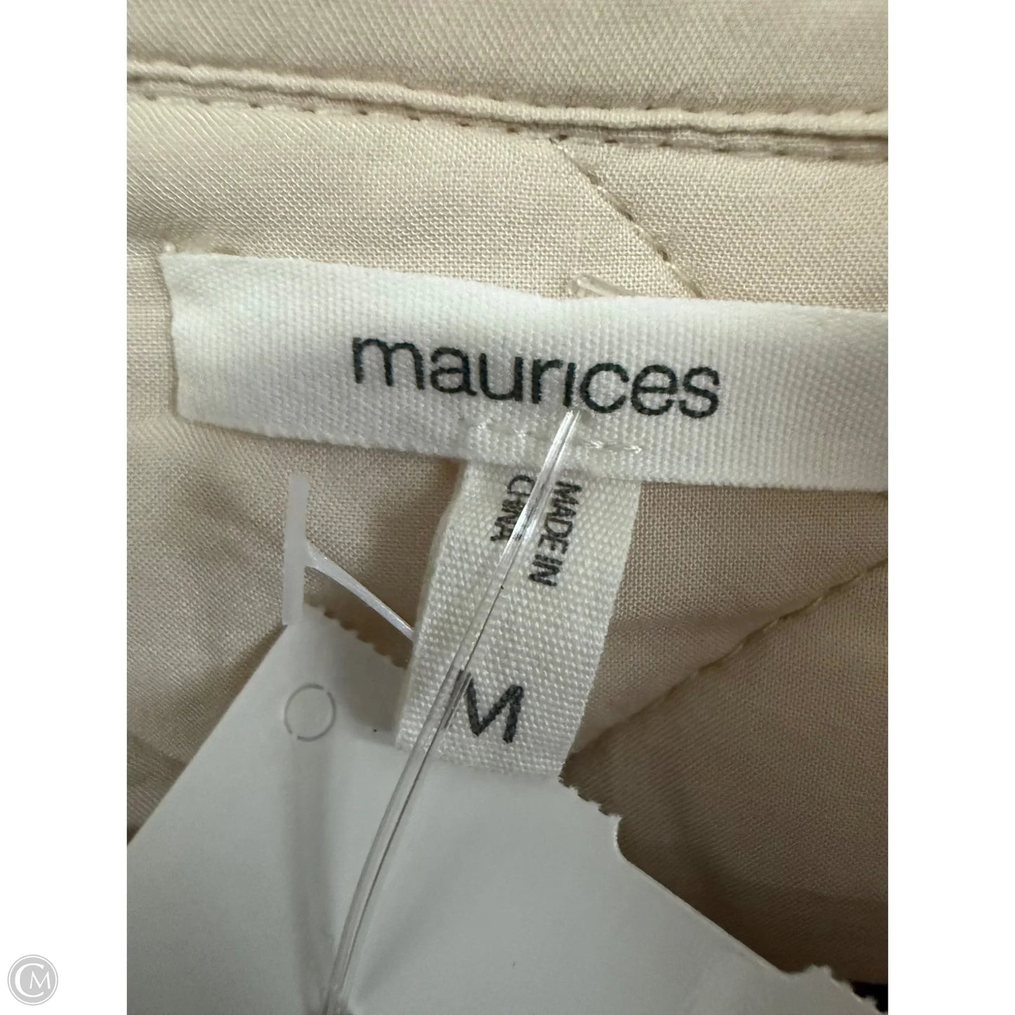 Jacket Puffer & Quilted By Maurices In Cream, Size: M