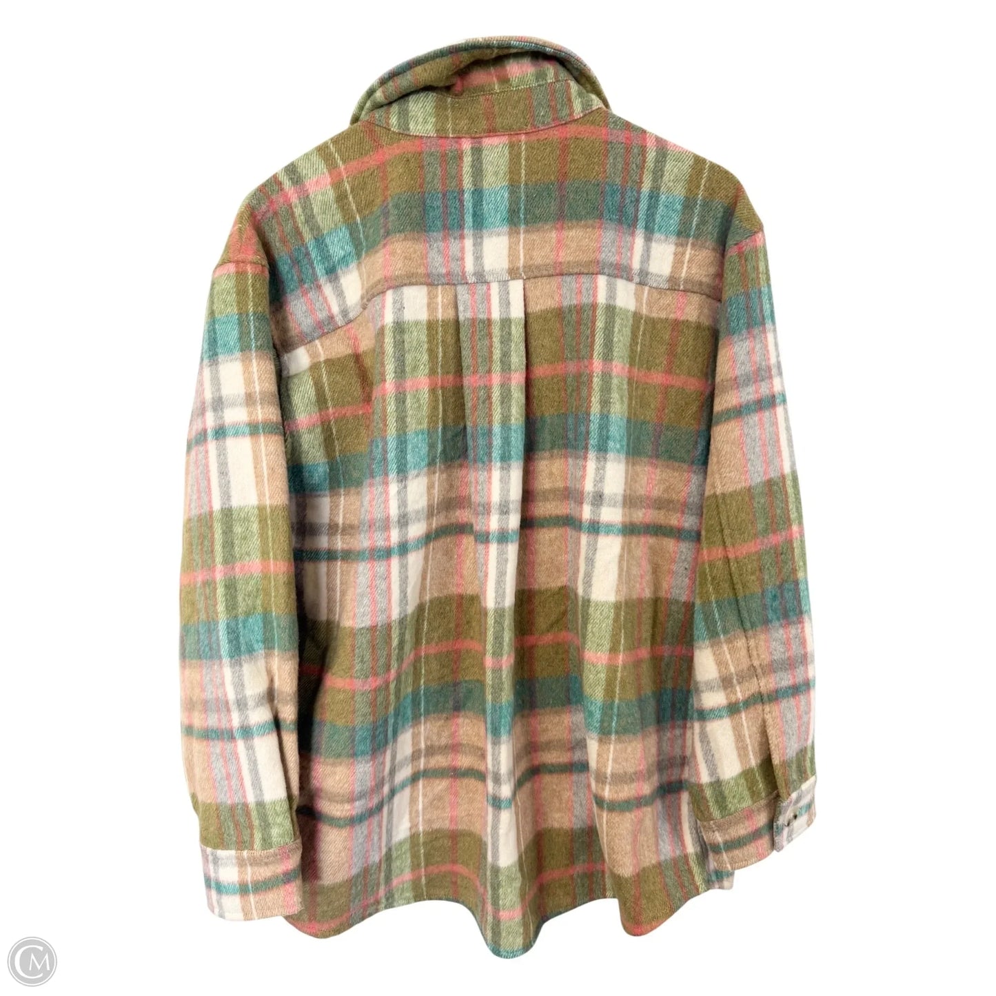 Jacket Shirt By Jodifl In Plaid Pattern, Size: L
