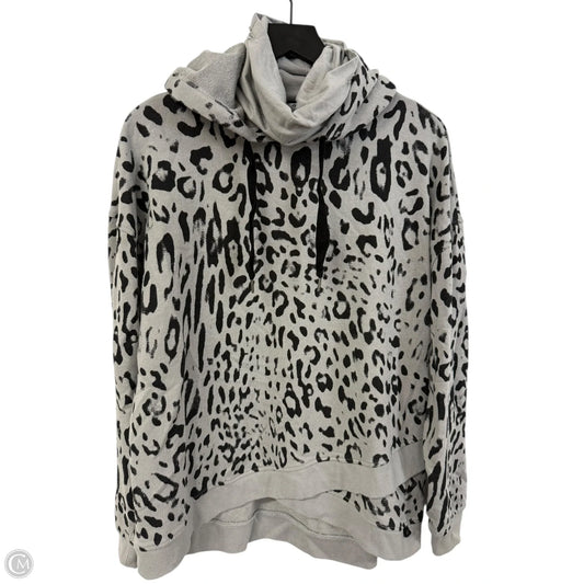 Sweatshirt Hoodie By Seven 7 In Leopard Print, Size: L