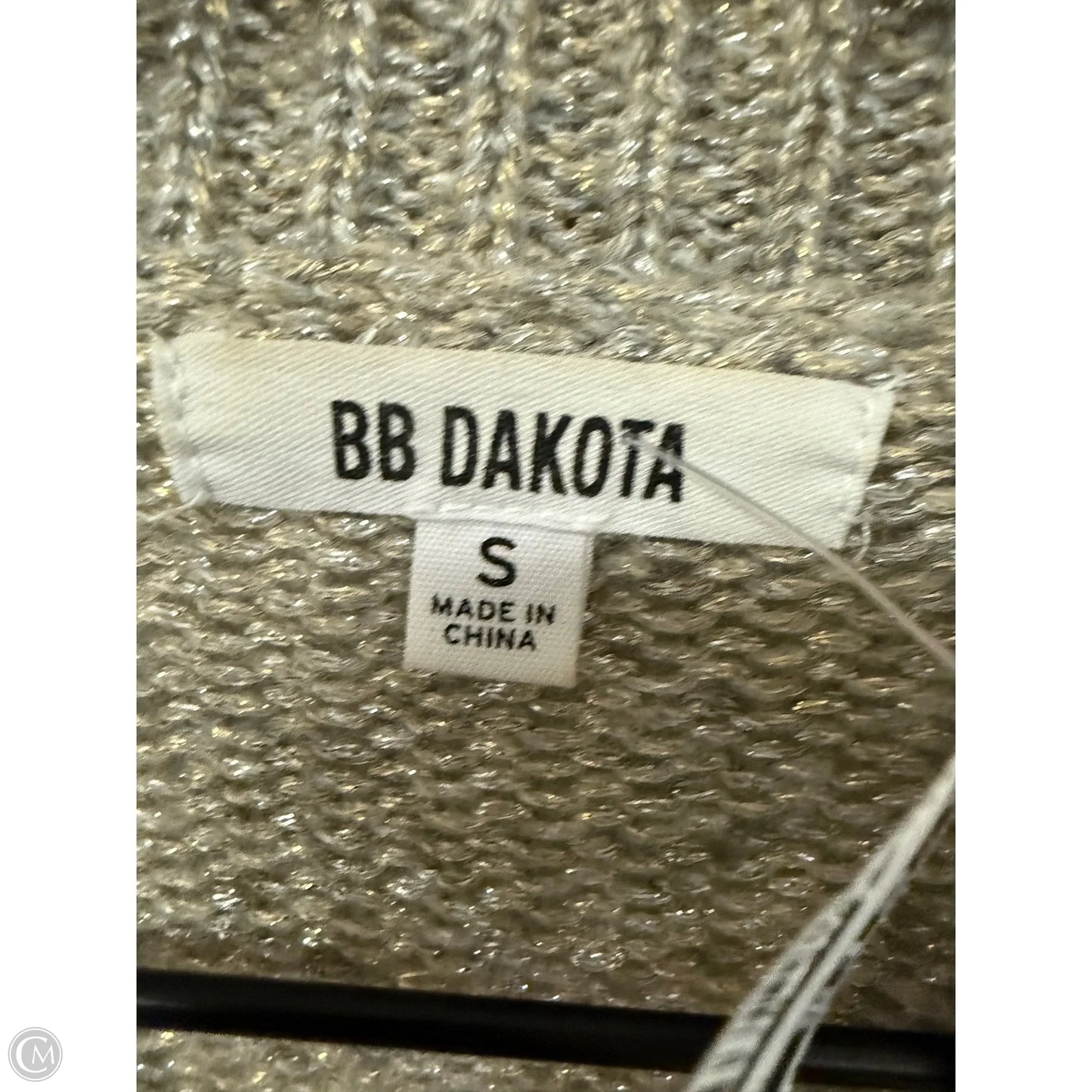 Sweater By Bb Dakota In Gold & Grey, Size: S