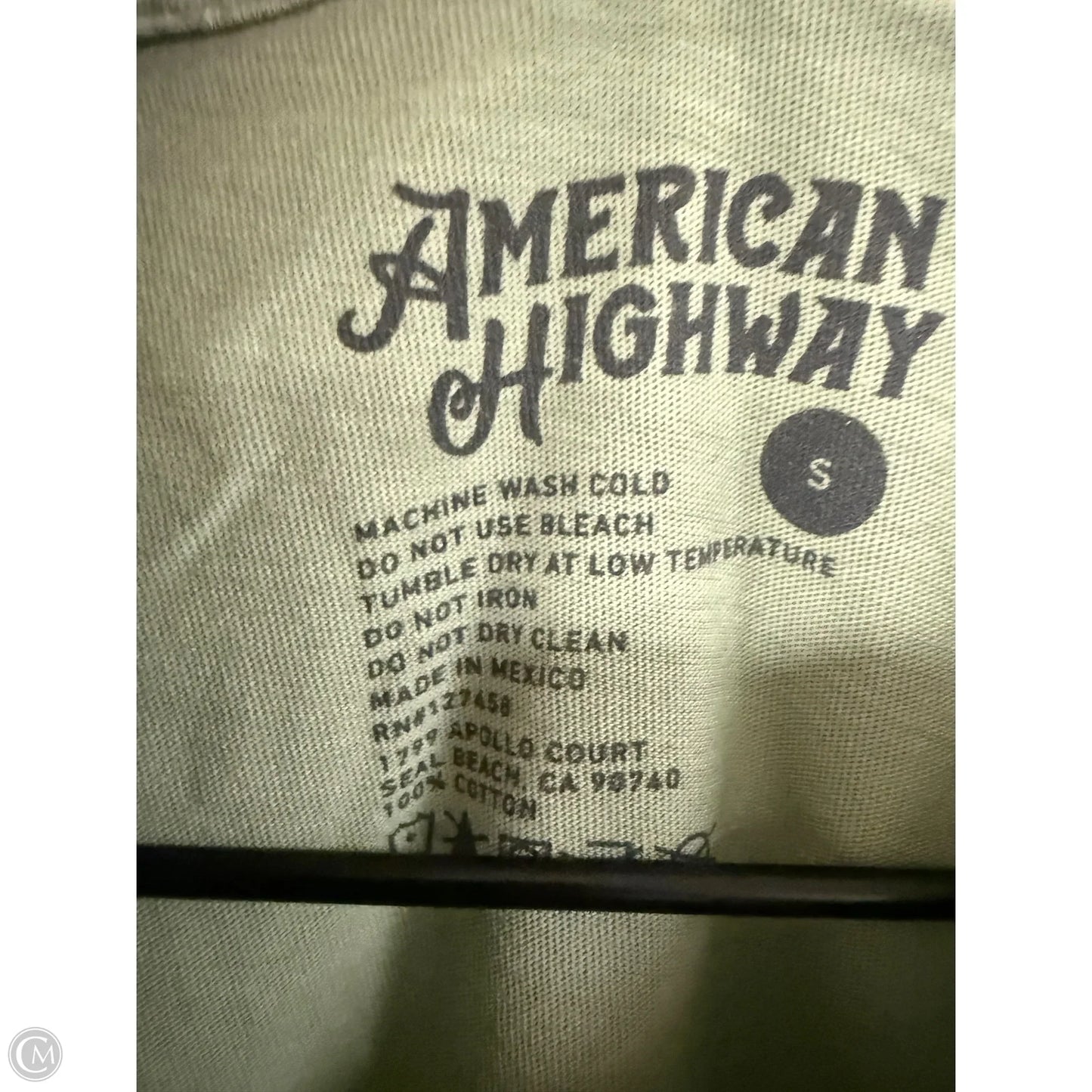 Top Sleeveless By Cmc In Green, Size: S