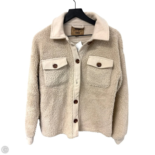 Jacket Fleece By Pink Rose In Tan, Size: Xs