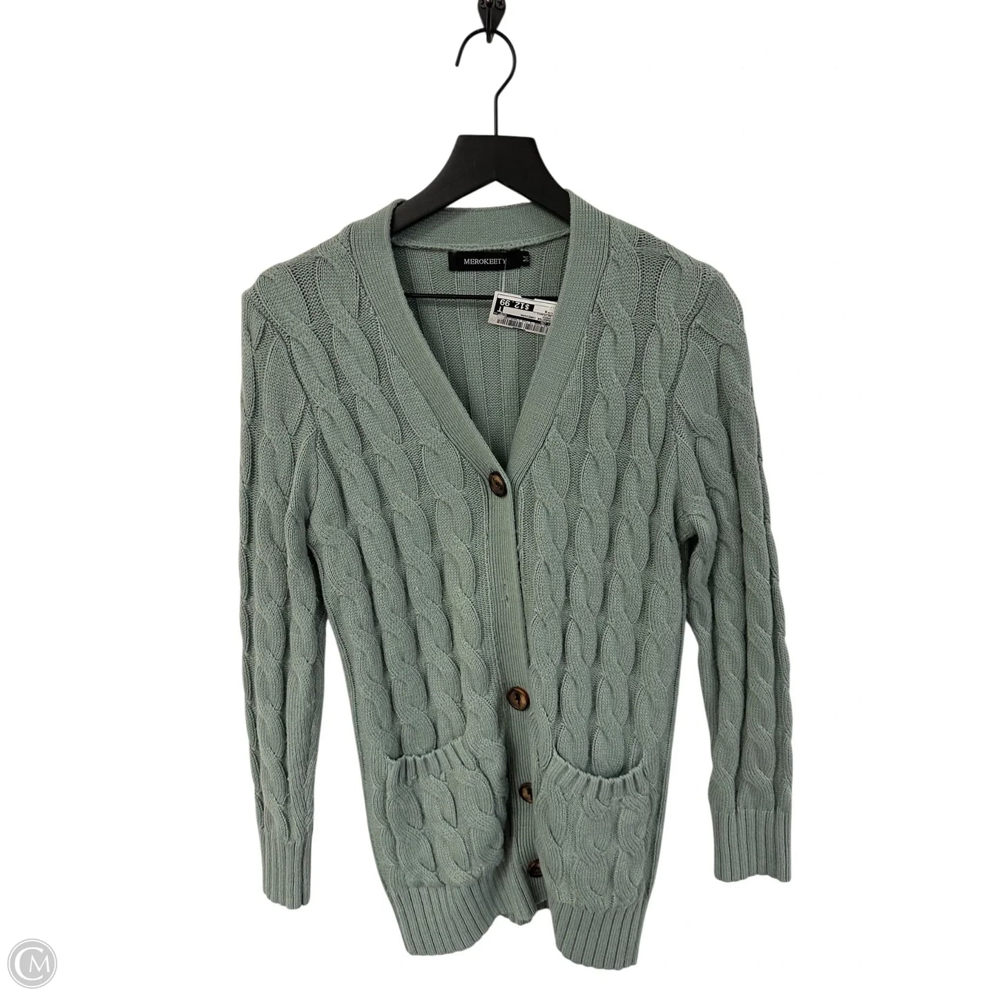 Sweater Cardigan By Cme In Green, Size: M