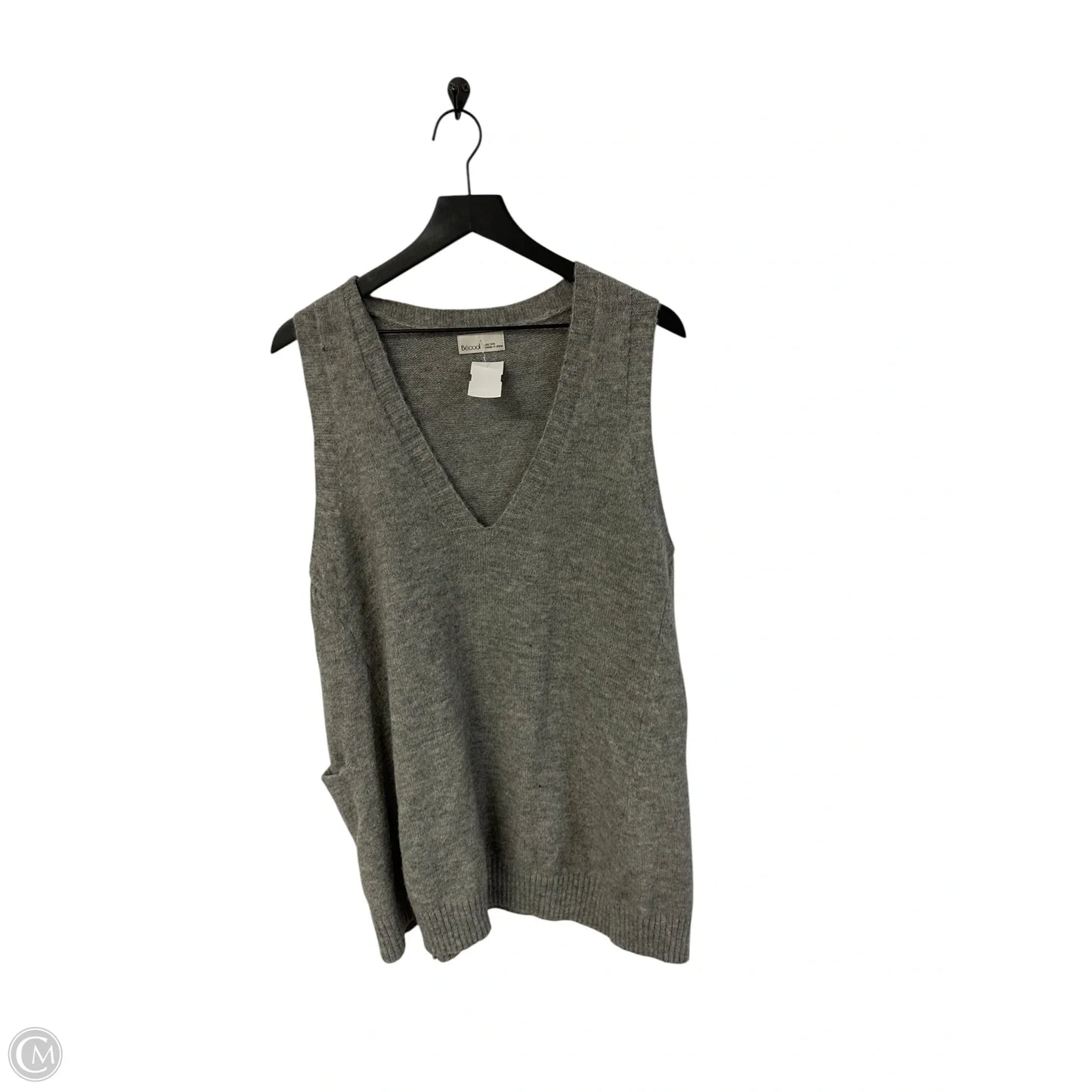 Vest Sweater By Clothes Mentor In Grey, Size: S