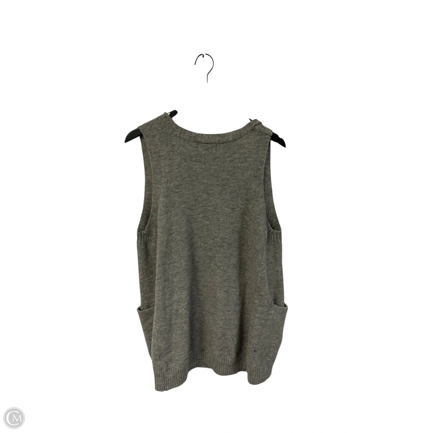 Vest Sweater By Clothes Mentor In Grey, Size: S
