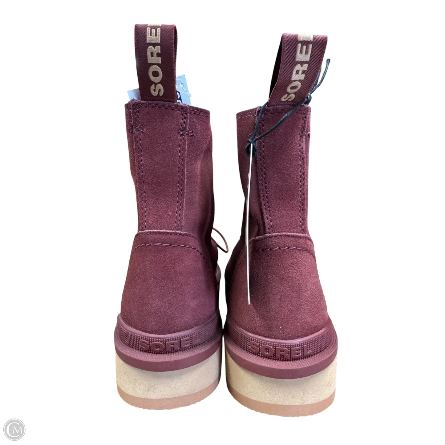 Boots Ankle Flats By Sorel In Maroon, Size: 6.5