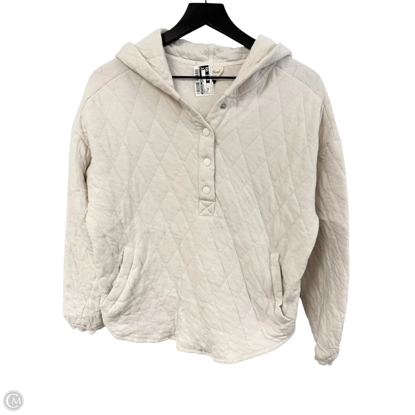 Sweatshirt Hoodie By Universal Thread In Ivory, Size: Xs
