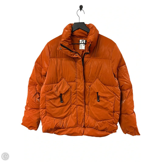 Coat Puffer & Quilted By Charlie B In Orange, Size: S