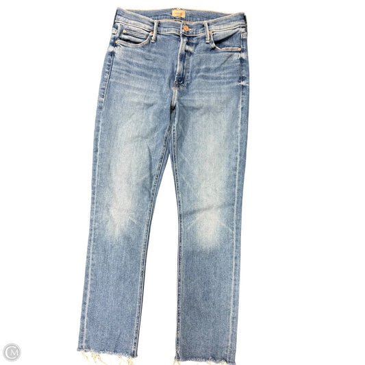Jeans Straight By Mother In Blue Denim, Size: 8