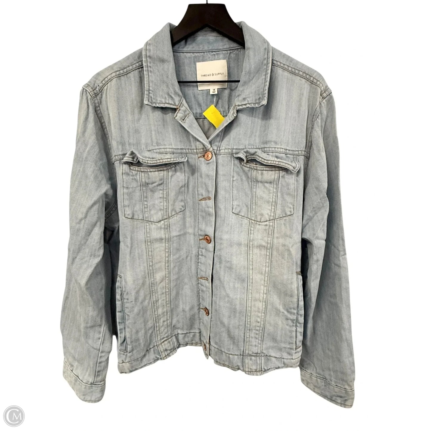 Jacket Denim By Thread And Supply In Blue Denim, Size: 1x