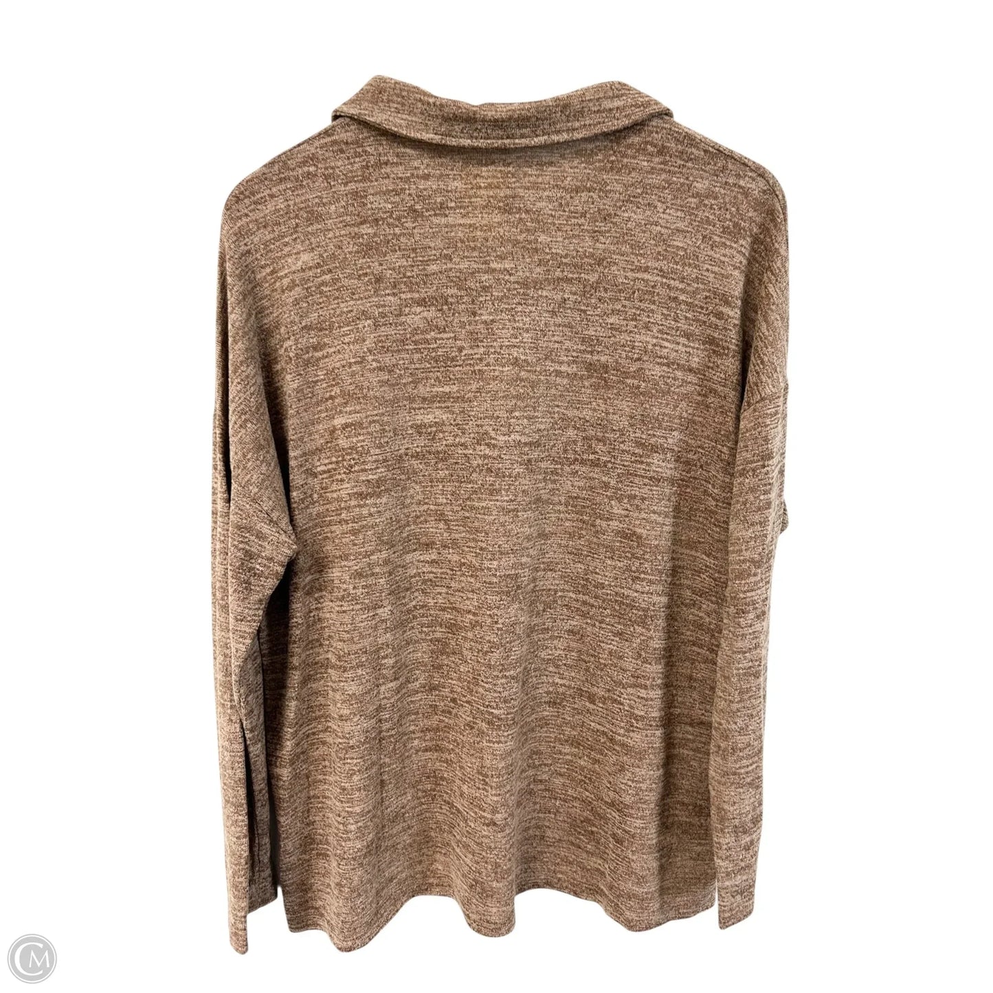 Top Long Sleeve By Ekouaer In Brown, Size: Xl