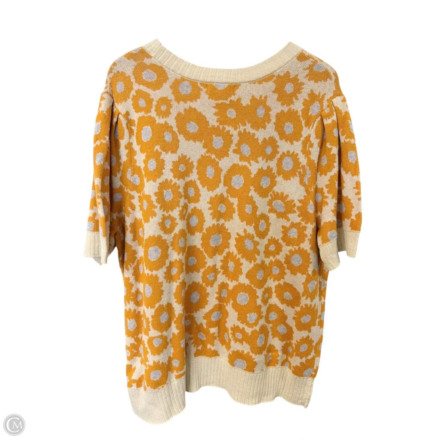 Sweater Short Sleeve By Ava & Viv In Floral Print, Size: 2x