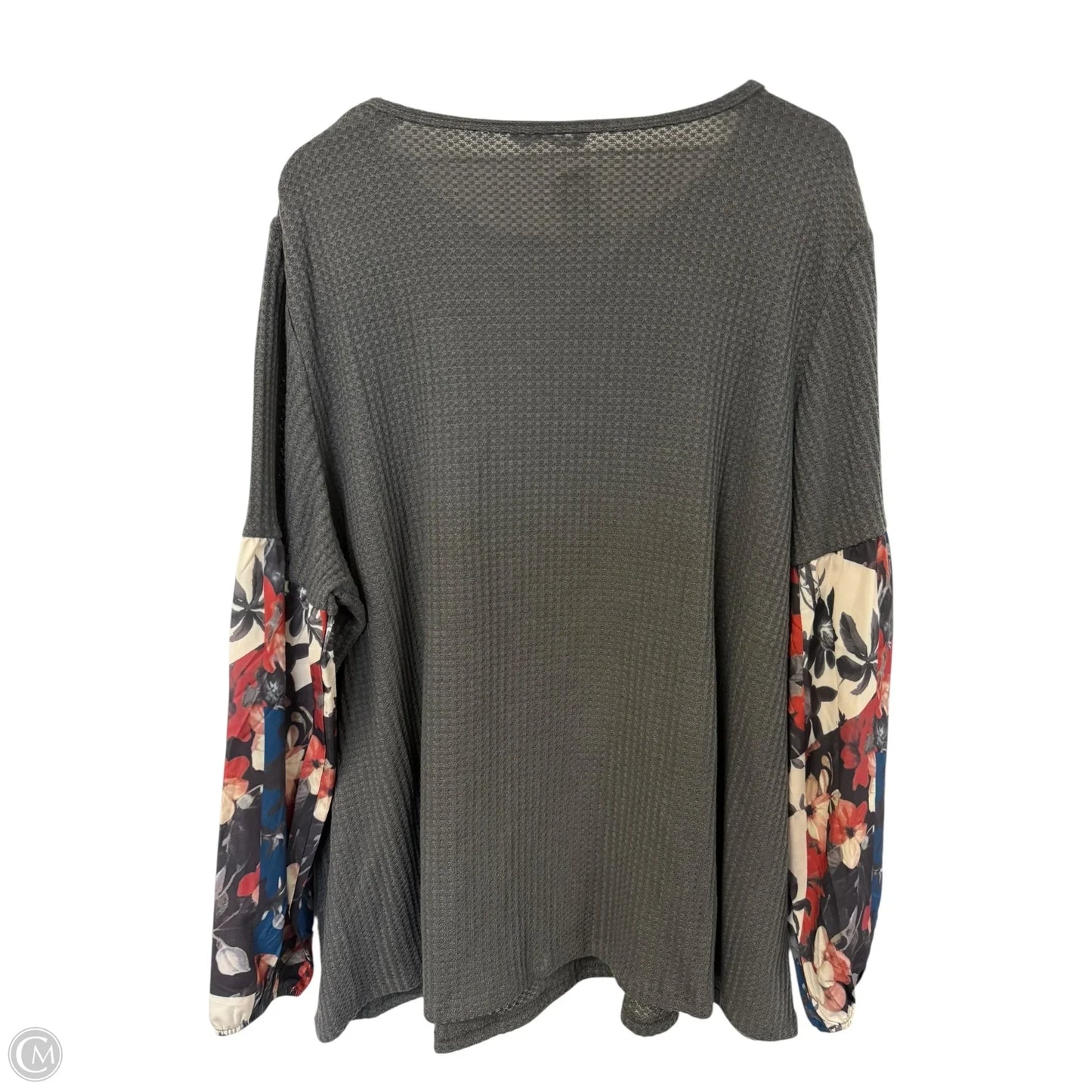 Top Long Sleeve By Bloomchic In Grey, Size: 3x