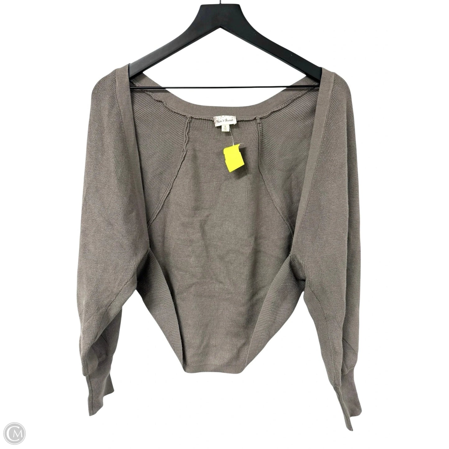 Cardigan By Hem & Thread In Taupe, Size: S