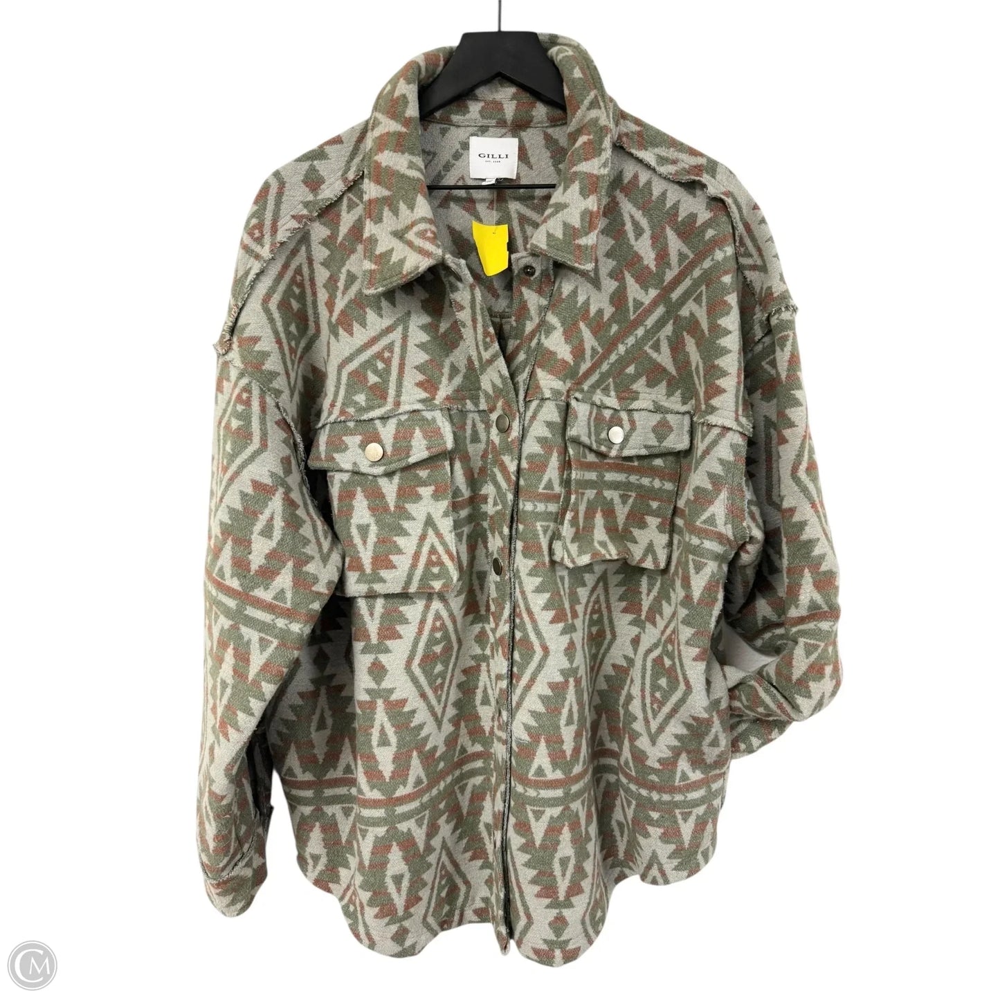 Jacket Other By Gilli In Green & Orange, Size: 1x