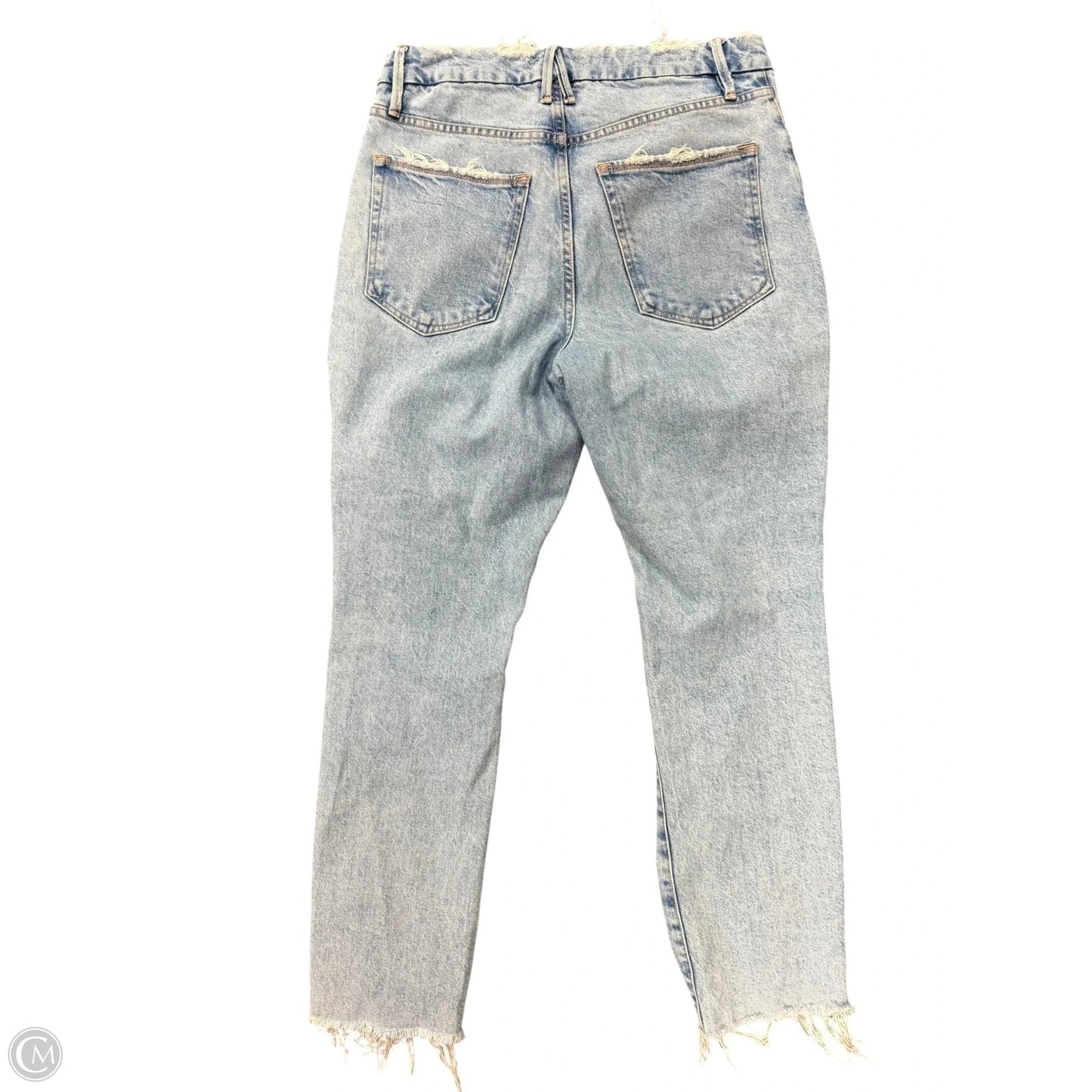 Jeans Straight By Good American In Blue Denim, Size: 8