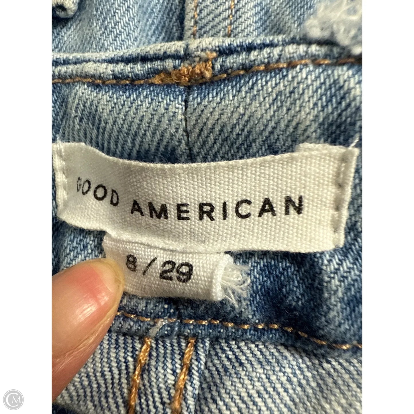 Jeans Straight By Good American In Blue Denim, Size: 8