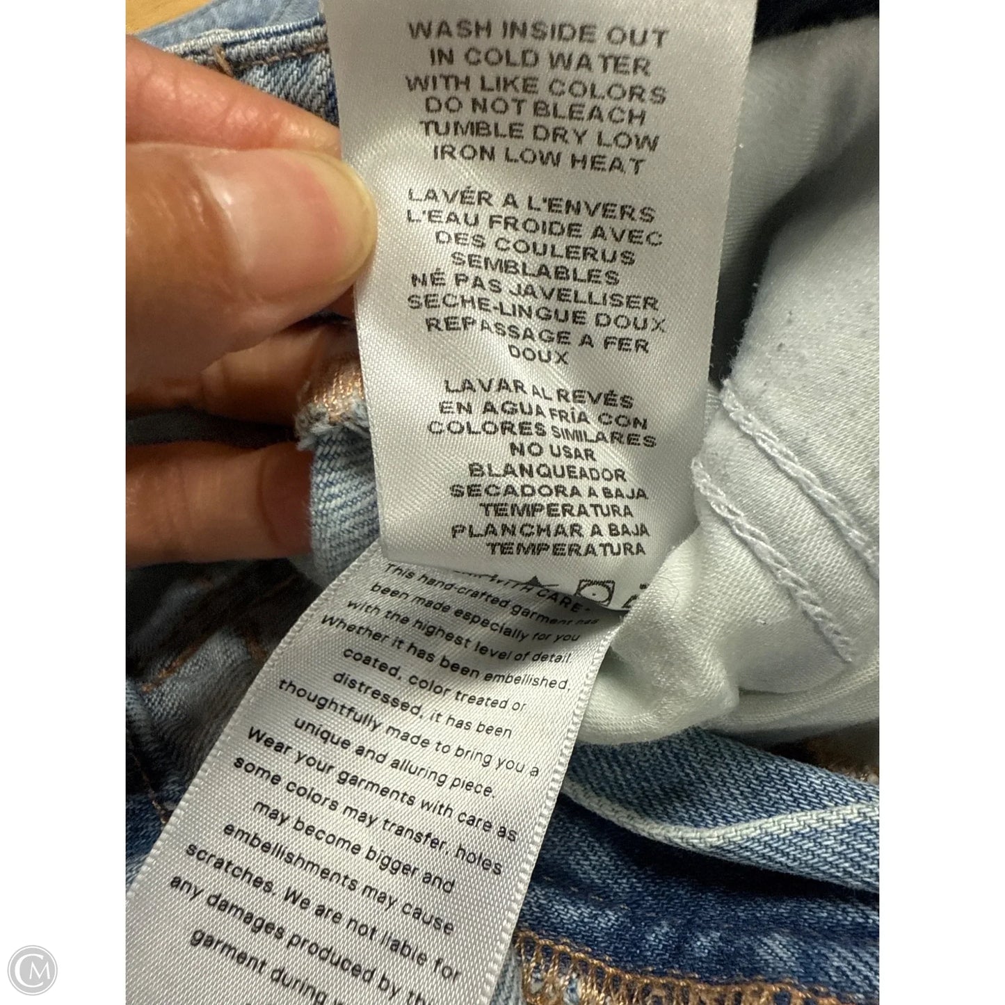 Jeans Straight By Good American In Blue Denim, Size: 8