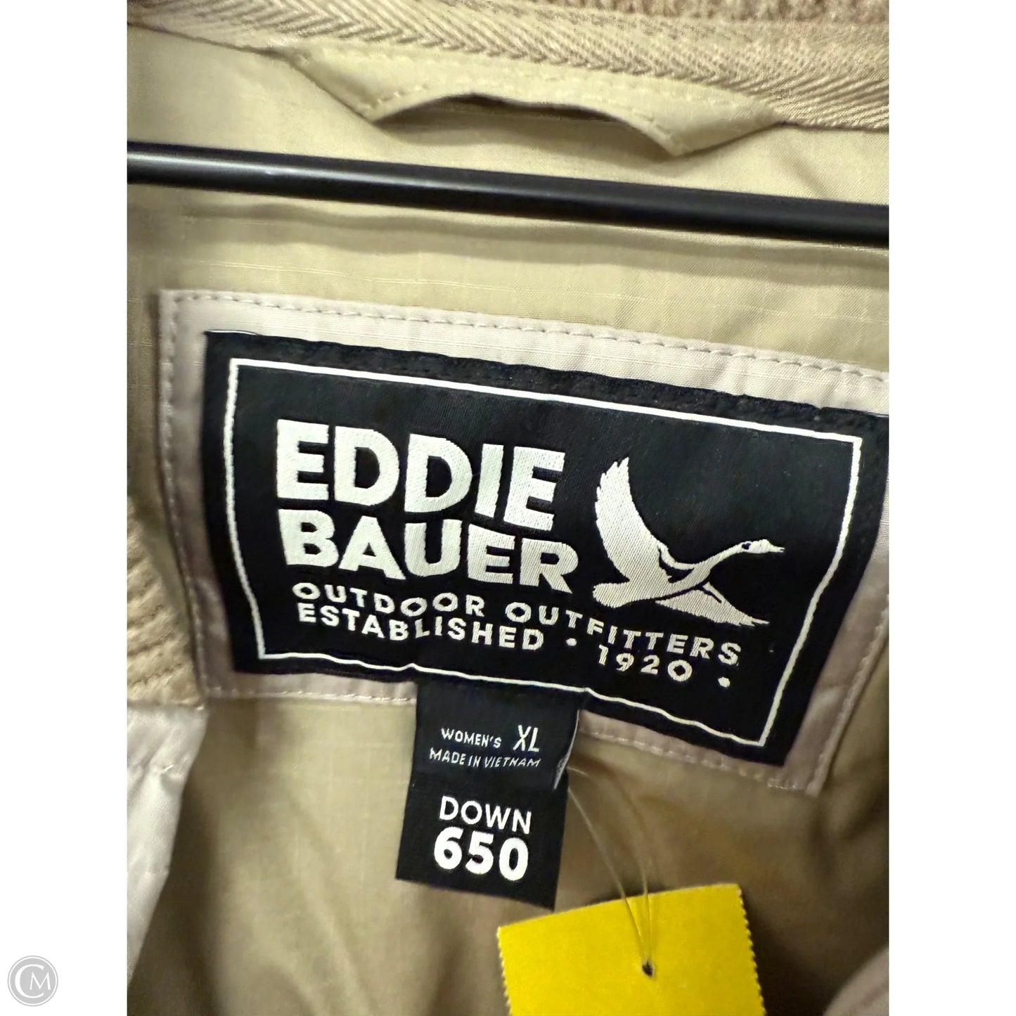 Coat Puffer & Quilted By Eddie Bauer In Beige, Size: Xl