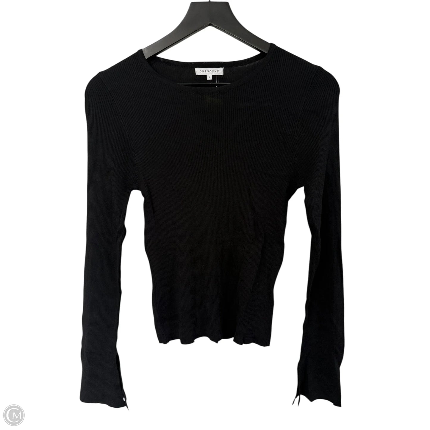 Top Long Sleeve By Cmc In Black, Size: L