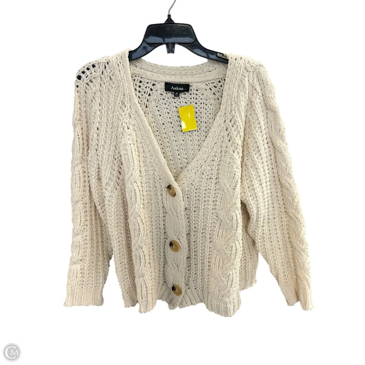 Sweater Cardigan By Aakaa In Ivory, Size: M