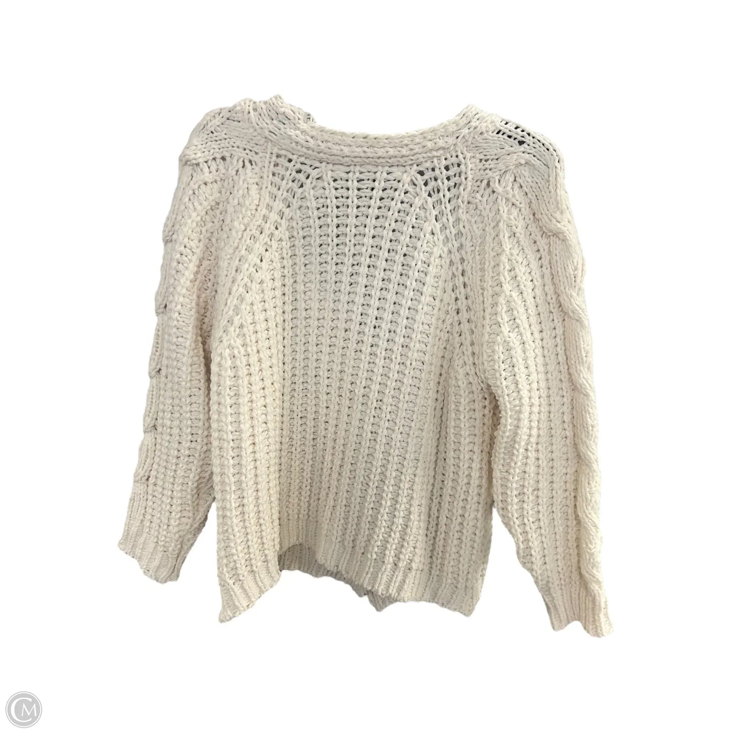 Sweater Cardigan By Aakaa In Ivory, Size: M