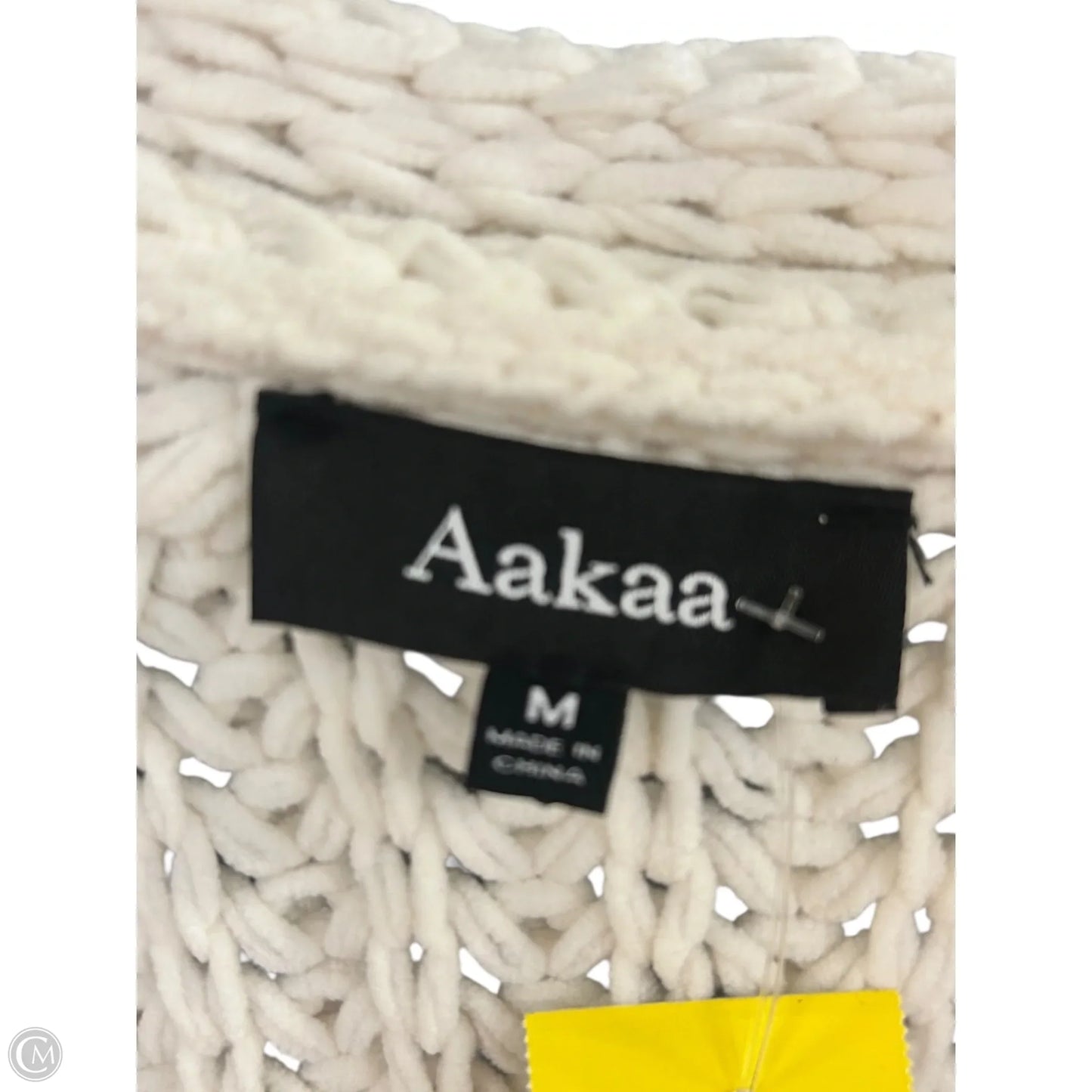 Sweater Cardigan By Aakaa In Ivory, Size: M