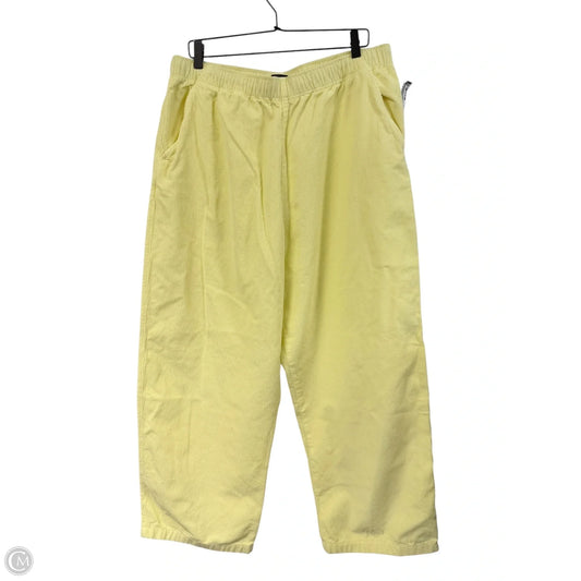 Pants Corduroy By Urban Outfitters In Yellow, Size: Xl