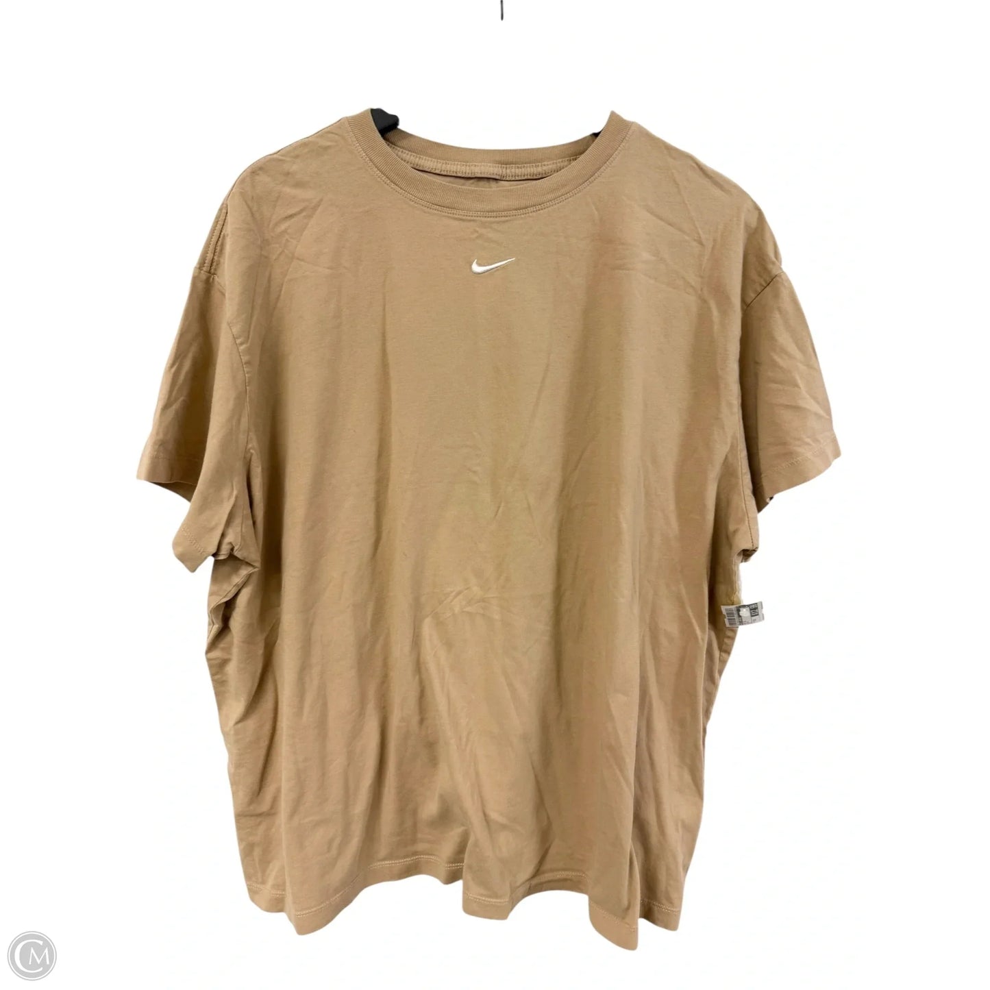 Top Short Sleeve By Nike Apparel In Beige, Size: Xxl