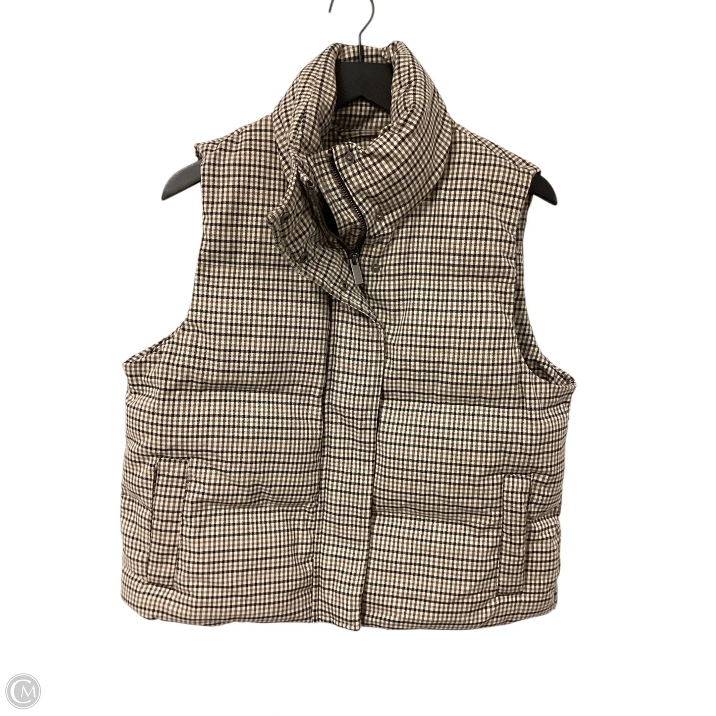 Vest Puffer & Quilted By A New Day In Black & Cream, Size: M