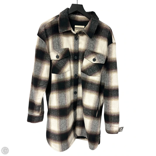 Jacket Shirt By Thread And Supply In Plaid Pattern, Size: L