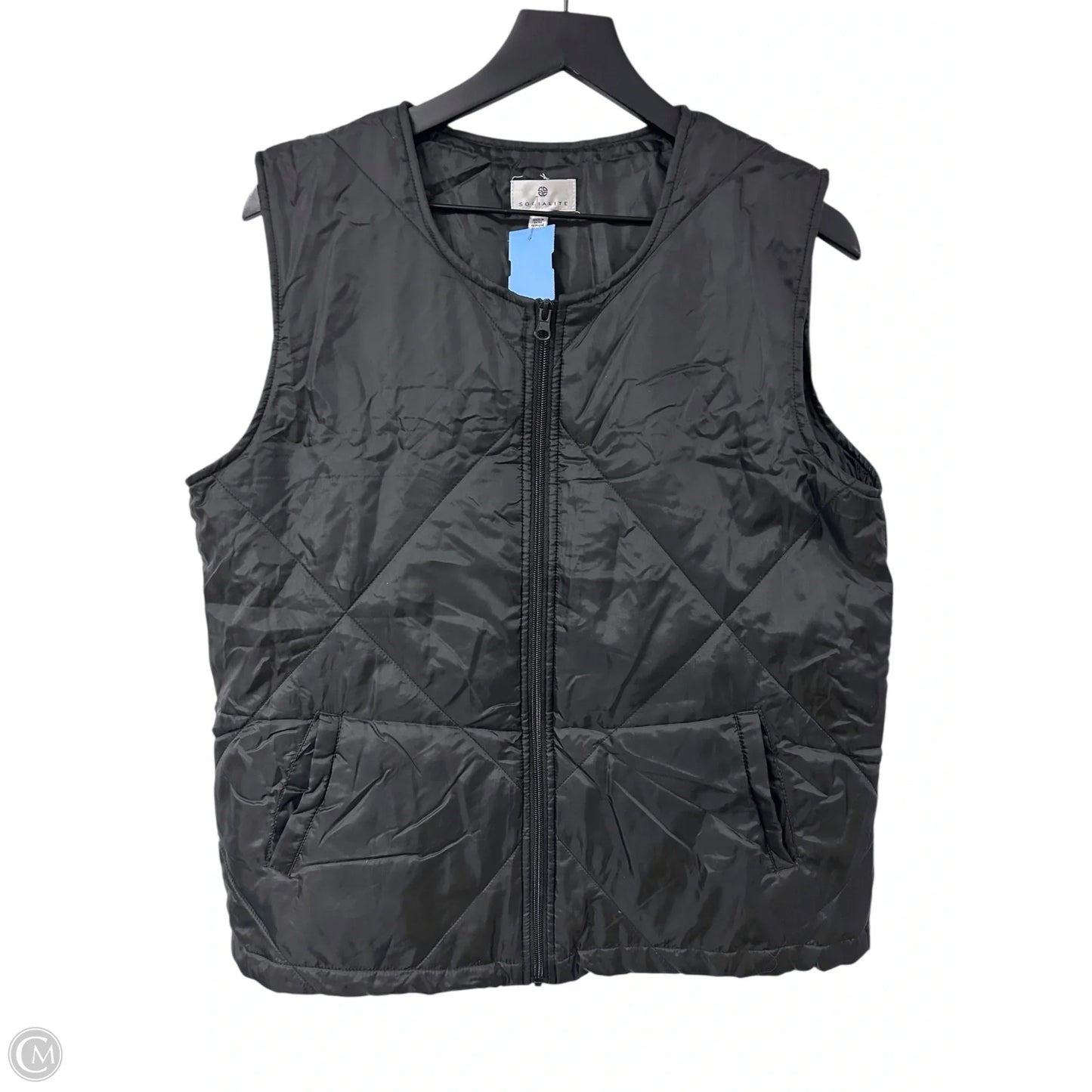 Vest Puffer & Quilted By Socialite In Black, Size: S
