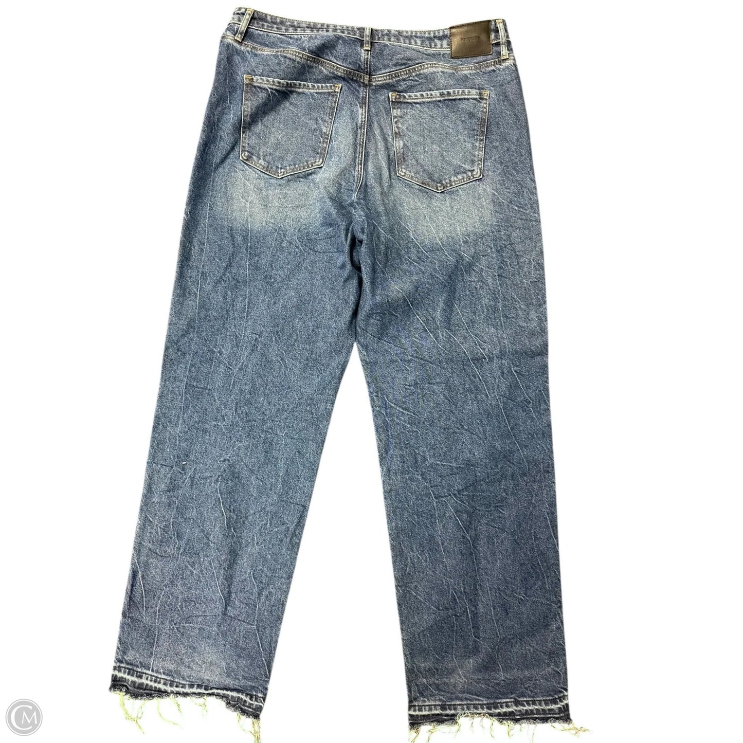 Jeans Wide Leg By Express In Blue Denim, Size: 16l