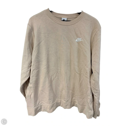 Sweatshirt Crewneck By Nike Apparel In Tan, Size: Xxl