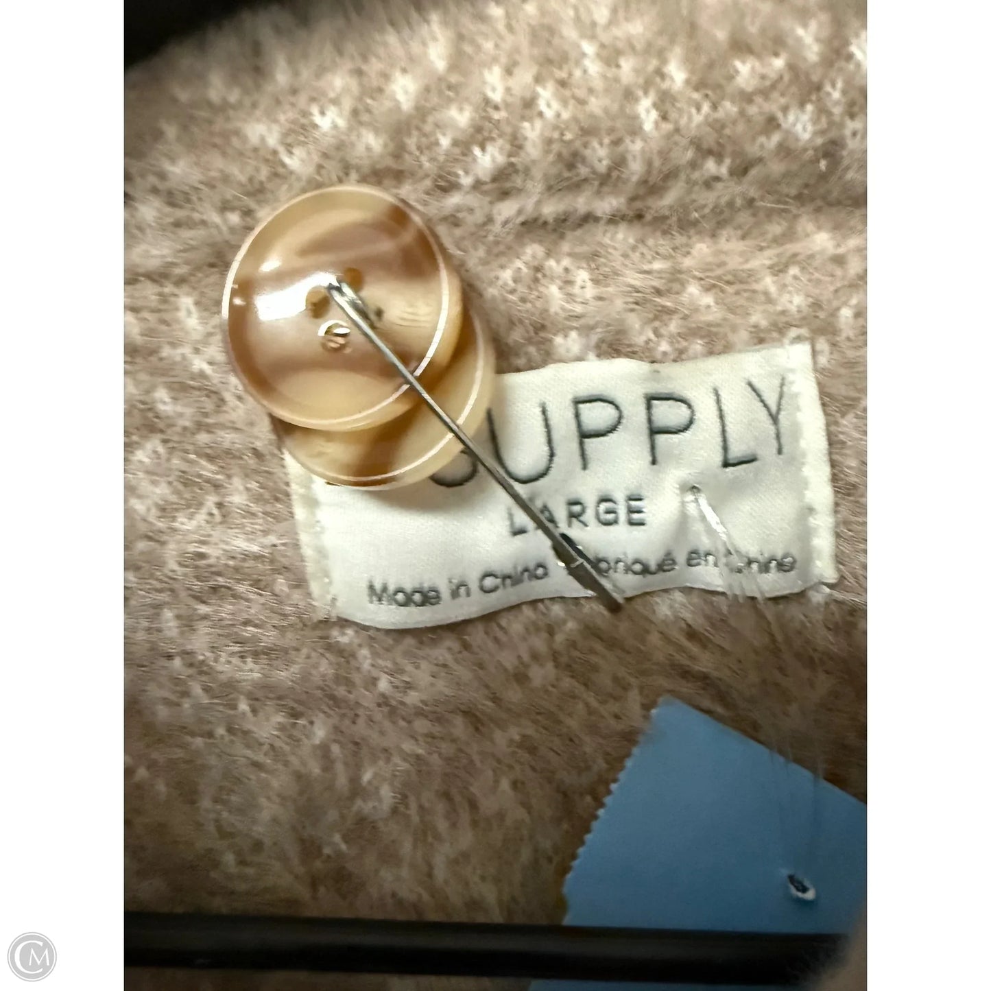 Jacket Shirt By Z Supply In Beige, Size: L